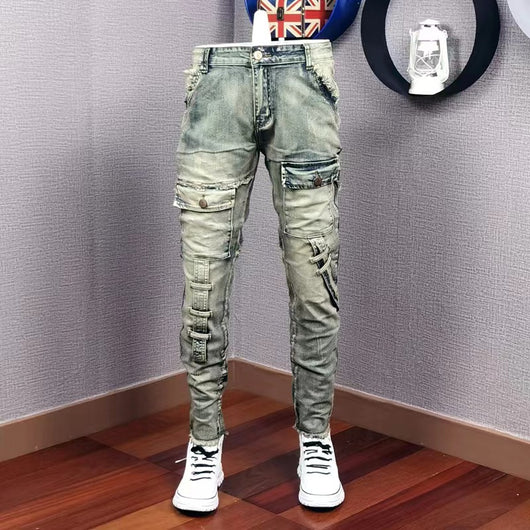 Jeans Casual Rotos para Hombre - Estilo Versátil y Moderno - Image 8