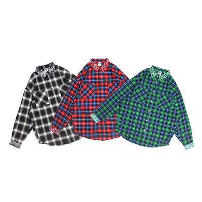 Camisa Manga Larga para Hombre con Aplicación de Flor de Cajuil y Orilla Cruda - Image 15