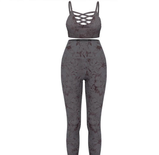 Conjunto Yoga Tie Dye con Sostén Push Up y Leggings Deportivos - Image 8