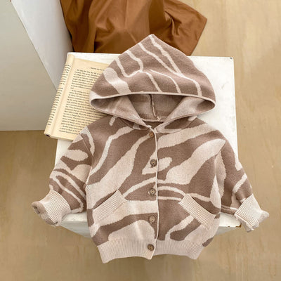 Cardigan Tejido Infantil con Capucha y Textura Jacquard - Image 10
