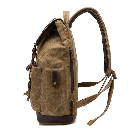 Mochila de Lona Impermeable para Laptop - Estilo Canvas con Tratamiento Ceroso - Image 7