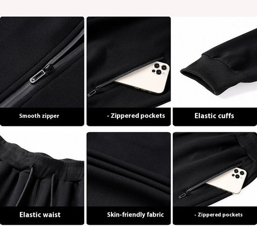 Conjunto Deportivo de Sudadera con Capucha y Pantalón en Algodón Puro para Hombre - Image 23