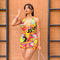 Vestido Hueco Escote en V Profundo sin Mangas con Cuello Halter