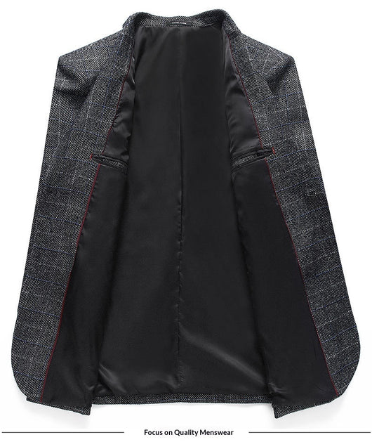 Blazer Cuadros Casual Elegante de Solapa Simple - Image 10