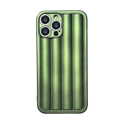 Funda de Silicona Verde Fluorescente con Rayas para Celular - Image 5