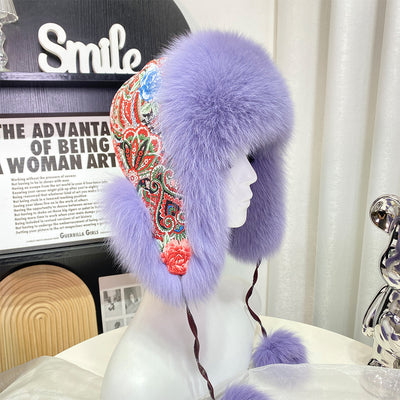 Gorro Ushanka con Orejas de Pelaje de Zorro Estilo Coreano - Image 30