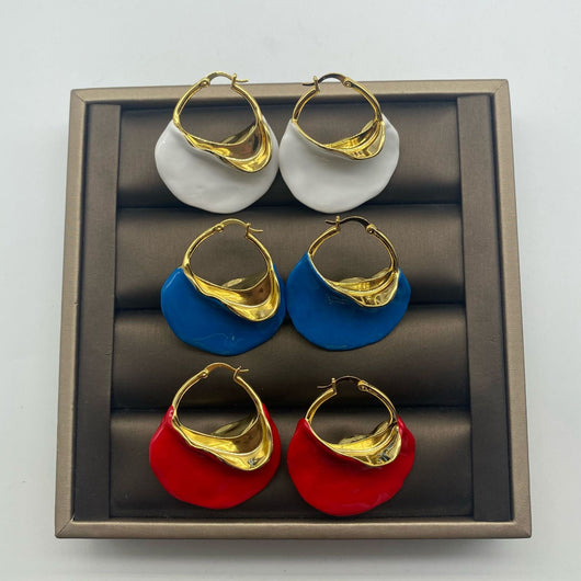 Aretes Retro Grandes Estéreo para Mujer - Image 13