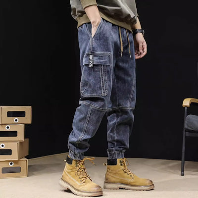 Jeans Retro Holgados con Cintura Elástica para Hombre - Image 3