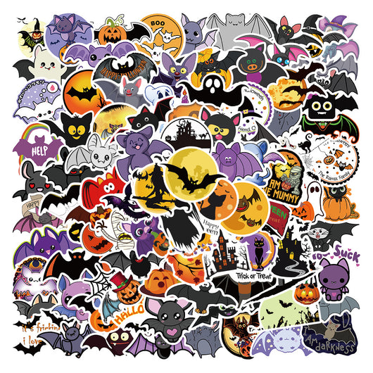 100 Stickers Decorativos Halloween con Calabazas, Murciélagos y Personajes Infantiles - Image 9