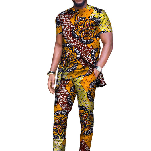Conjunto Africano de Algodón para Hombre: Camisa Manga Larga y Pantalón - Image 15