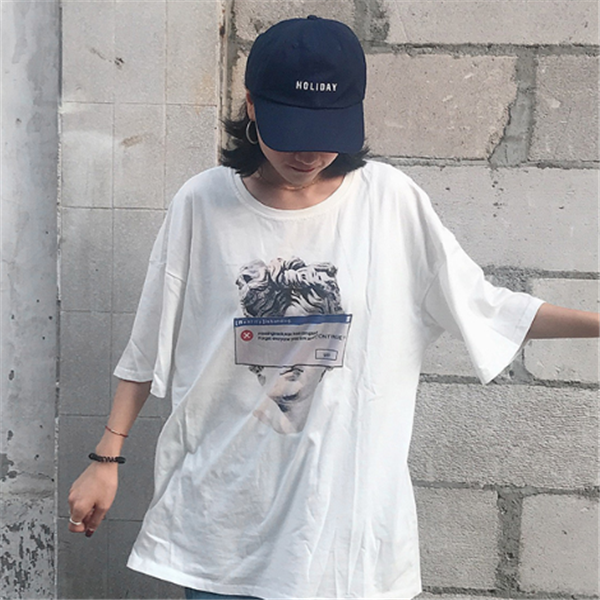 Playera Artística con Estampado de Óleo