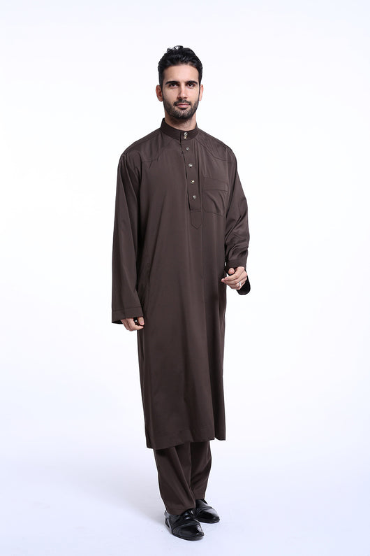 Traje Thobe Árabe para Hombre Muslims Arabia Oriente Medio TH805 - Image 4