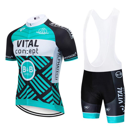 Conjunto de Pantalones Cortos Bib Vital Sports para Hombre en Negro - Image 8