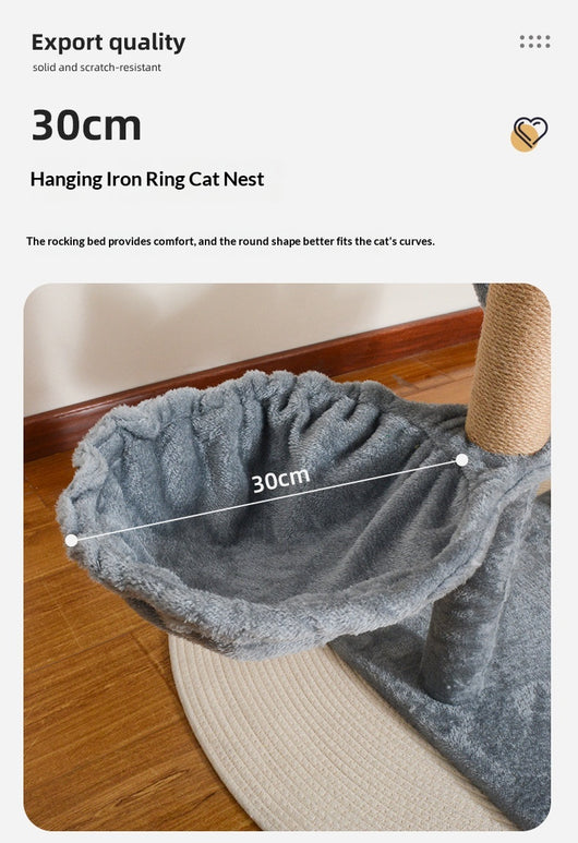 Combo de Árbol Rascador Grande con Cama para Gatos de Uso Doméstico - Image 17