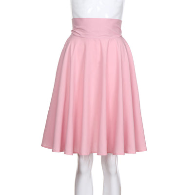 Falda Plisada Cintura Alta Slim en Colores Sólidos para Mujer - Image 9
