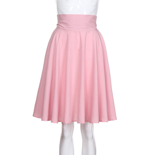 Falda Plisada Cintura Alta Slim en Colores Sólidos para Mujer - Image 9