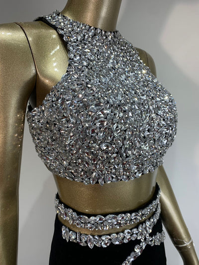 Vestido de Noche Brillante con Cristales Rhinestone para Mujer - Image 14