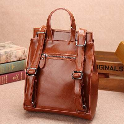 Mochila de Viaje Vintage en Cuero con Gran Capacidad - Image 3