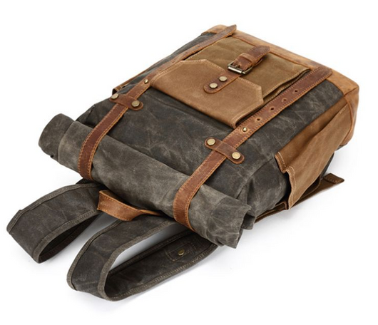 Bolsa Vintage de Cuero y Lona para Laptop - Estilo Profesional - Image 7