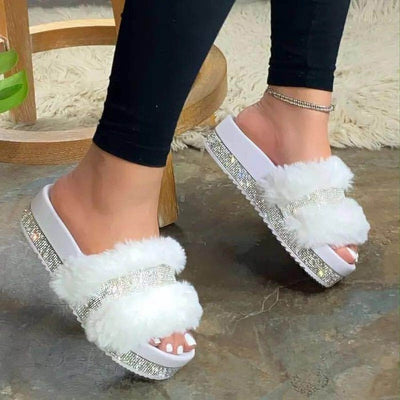 Pantuflas Brillantes Esponjosas con Plataforma y Cuña - Image 7