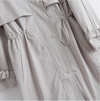 Gabardina Recta con Capucha para Mujer - Image 3
