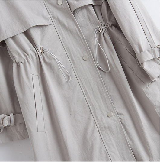 Gabardina Recta con Capucha para Mujer - Image 3