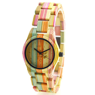 Reloj de Madera Bambú con Movimiento Dinámico - Image 2