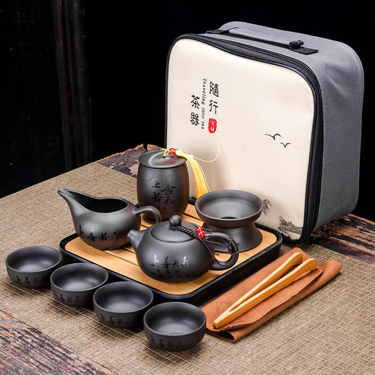 Juego de Té Portátil Zisha: Una Tetera y Cuatro Tazas - Image 29