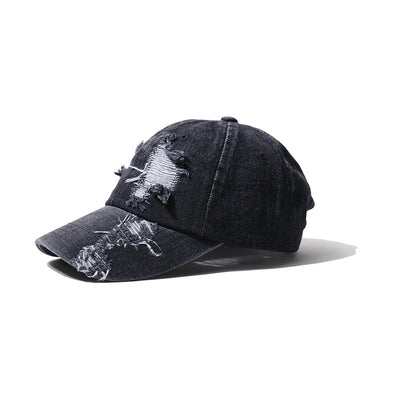 Gorra de Béisbol Unisex con Detalles Perforados en Denim - Image 9