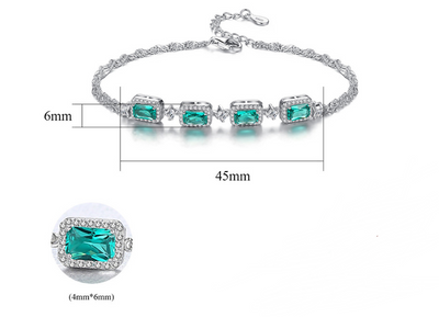 Pulsera de Plata 925 con Esmeralda para Damas - Image 6