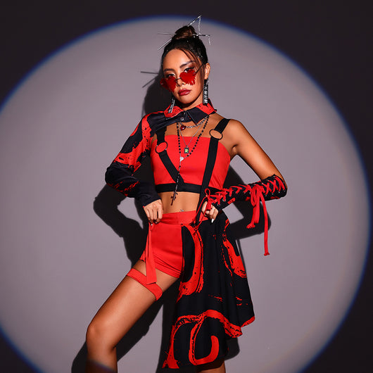 Traje de Actuación para Grupos de Danza Hip Hop y Canto Estilo Coreano - Image 7