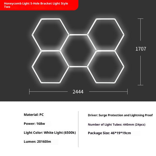 Luz LED Hexagonal para Garaje - Diseño Panal - Image 11