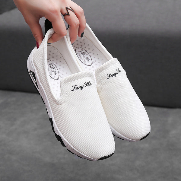 Zapatillas de Lona para Mujer - Zapatos Casuales Cómodos de Altura
