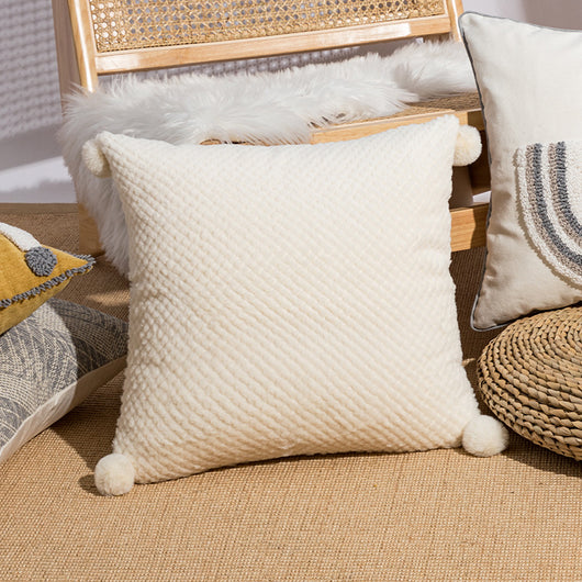 Funda de Almohada Terciopelo Loop Estilo Minimalista