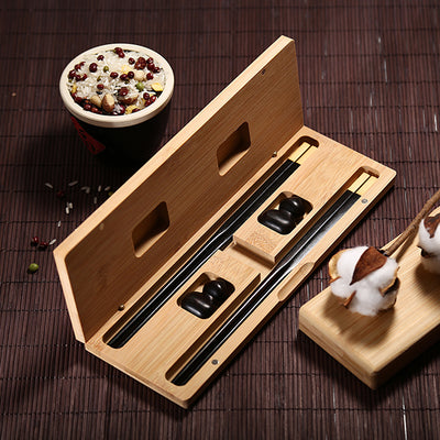 Juego de Palillos de Caoba Chinos Personalizados con Caja de Regalo - Image 12