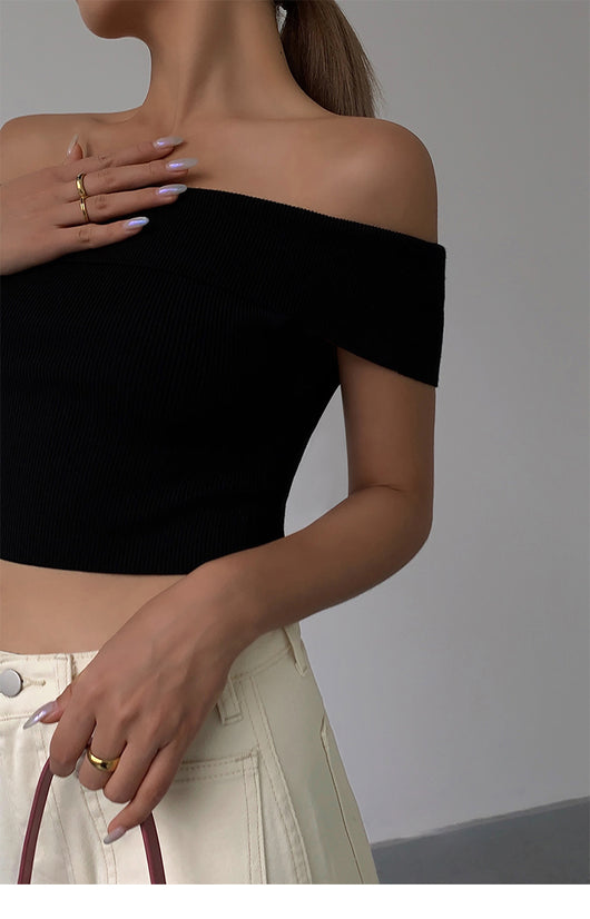 Top Tejido Asimétrico Cropped para Mujer - Image 21