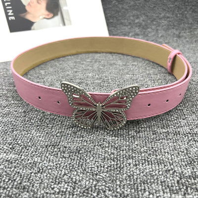 Cinturón Elástico con Hebilla de Mariposa y Cristales para Mujer - Image 3