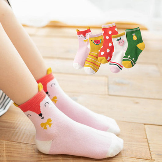 Calcetines Infantiles de Algodón Peinado con Diseños de Caricaturas - Image 18