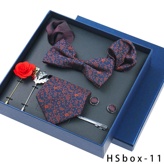 Set de 8 Piezas Accesorios Formales para Hombre - Corbatas, Moños y Pañuelos - Image 12