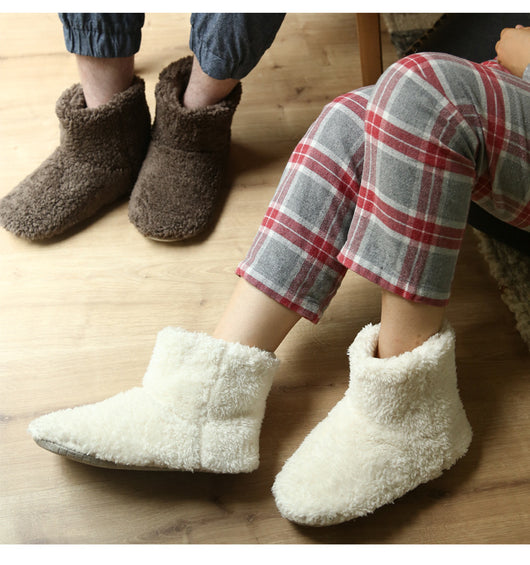 Botas Altas Estilo Japonés para Parejas con Bolsa y Zapatos de Felpa Coral - Image 7