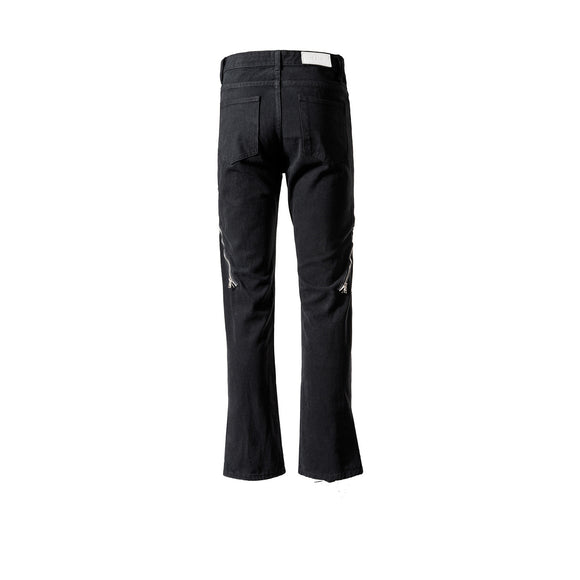 Unisex Wide-Leg Straight Pants with Decorative Details