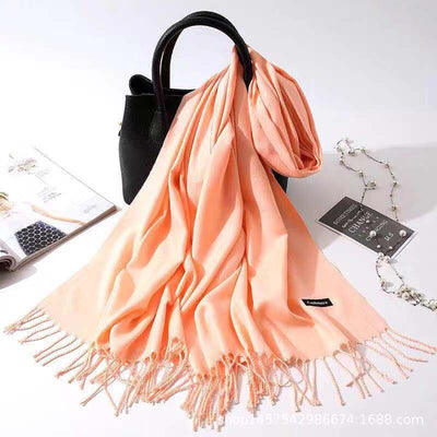 Bufanda de Imitación Cashmere para Mujer - Chal Versátil Cálido con Flecos - Image 17