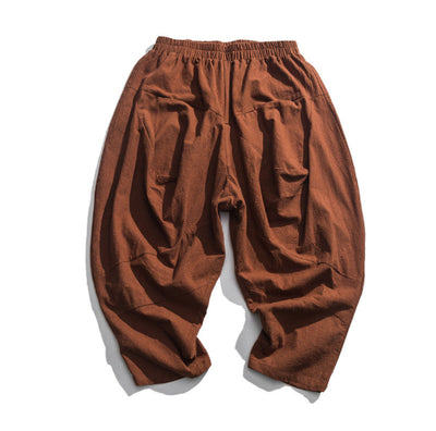 Pantalones Holgados de Algodón y Lino para Hombre - Image 10