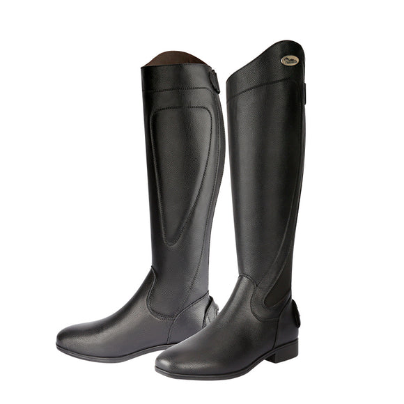 Botas Ecuestres de Cuero Genuino Negro