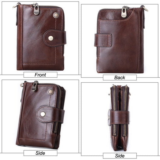 Bolsa de Cuero Genuino con Cierre de Hebilla - Estilo Casual y Versátil - Image 2