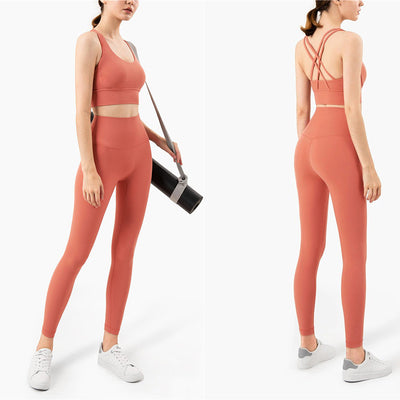 Conjunto Deportivo Mujer con Espalda Cruzada - Leggings y Top Yoga - Image 17