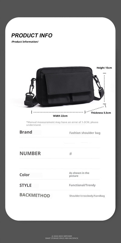 Bolsa Mensajera de Nylon Ligera para Hombre - Ideal para Estudiantes y Viajes - Image 6