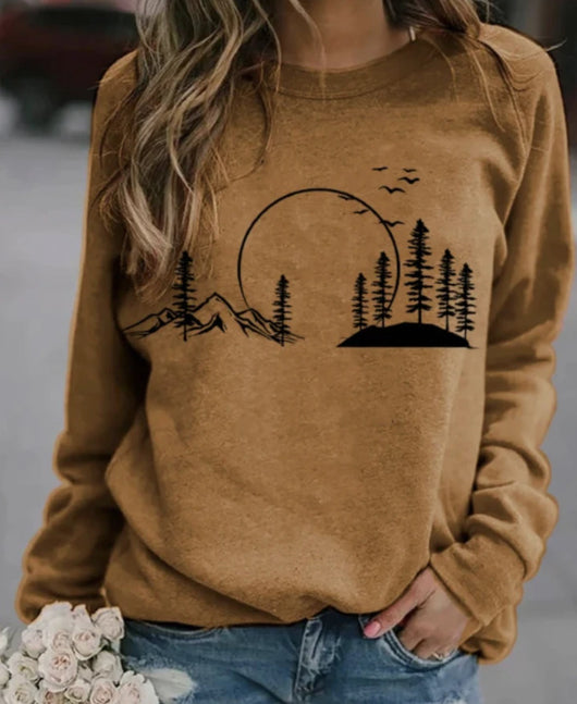 Suéter Pullover Manga Larga con Estampado Diente de León para Mujer - Image 15