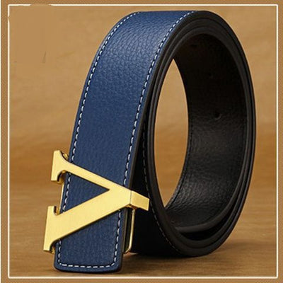 Cinturón de Cuero para Hombre con Hebilla de Letras - Image 4
