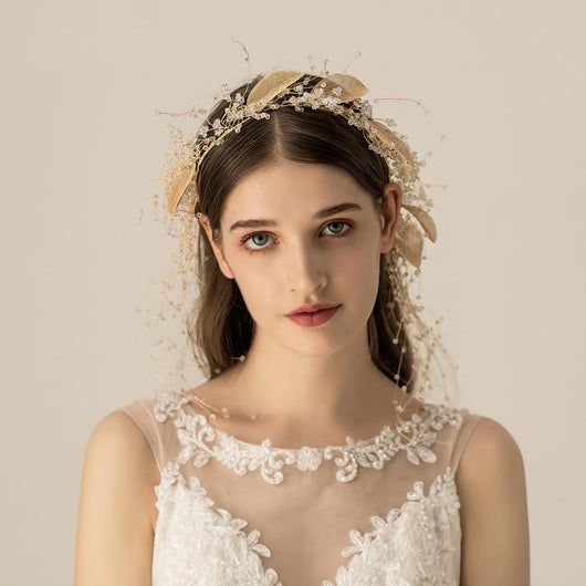 Diadema de Cristal Hoja Industrial Elegante - Image 7